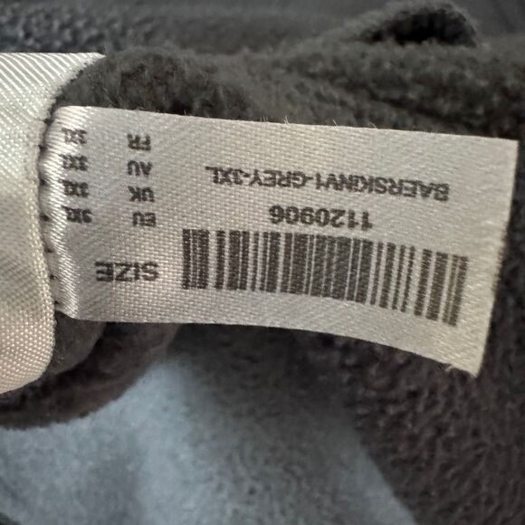 Baerskin Tactical Hoodie Mens 3XL Gray Fleece Hoodie Jacket Full Zip - Picture 10 of 13